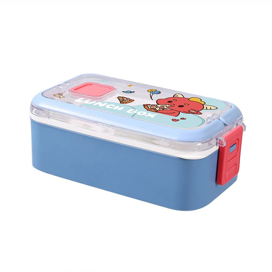 Lunchbox für Kinder mit Cartoon-Motiv und auslaufsicherem Verschluss 2