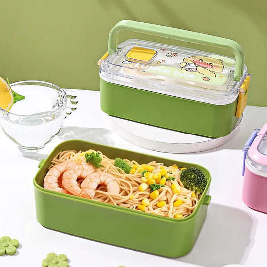 Lunchbox für Kinder mit Cartoon-Motiv und auslaufsicherem Verschluss 5