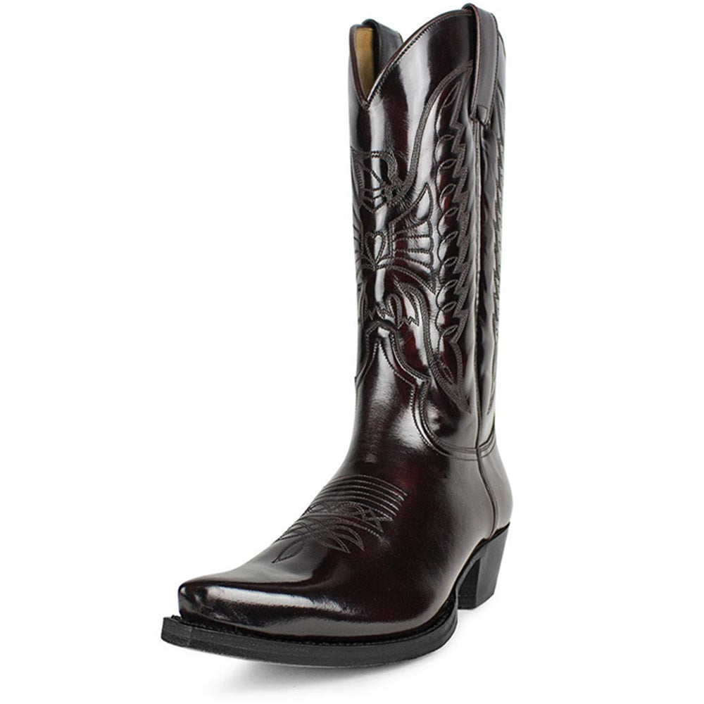 Herren Stiefel Leder Western Design Robustes Modell 5