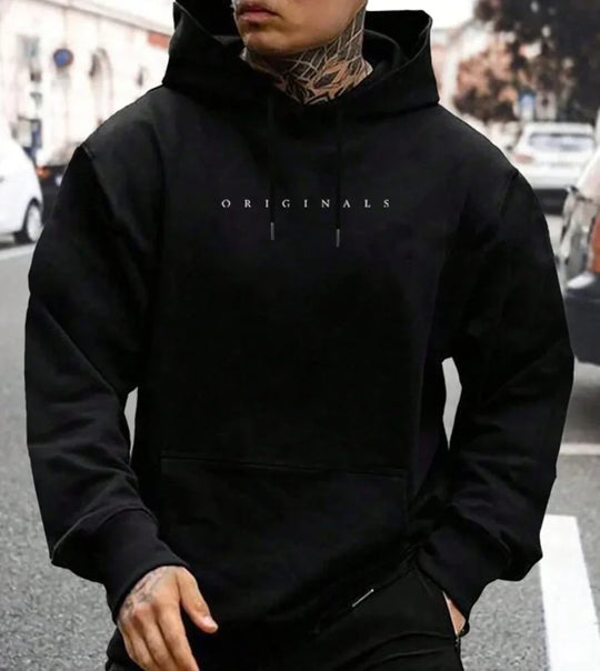 Herren Hoodie Lässiger Stil 100% Baumwolle Bequem und Vielseitig-1