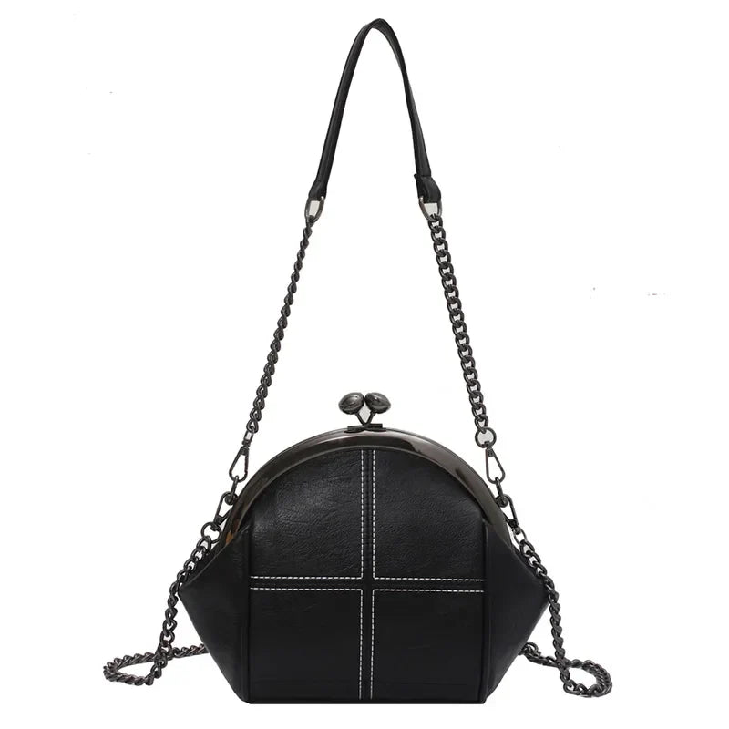 Damen Handtasche Crossbody Kettendetail PU-Leder Elegant 3