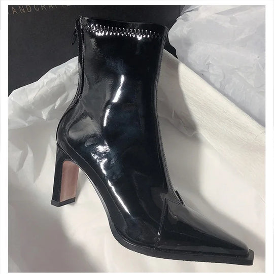 Damen Stiefel Elegant Spitz Kunstleder für Formelle und Legere Anlässe 3