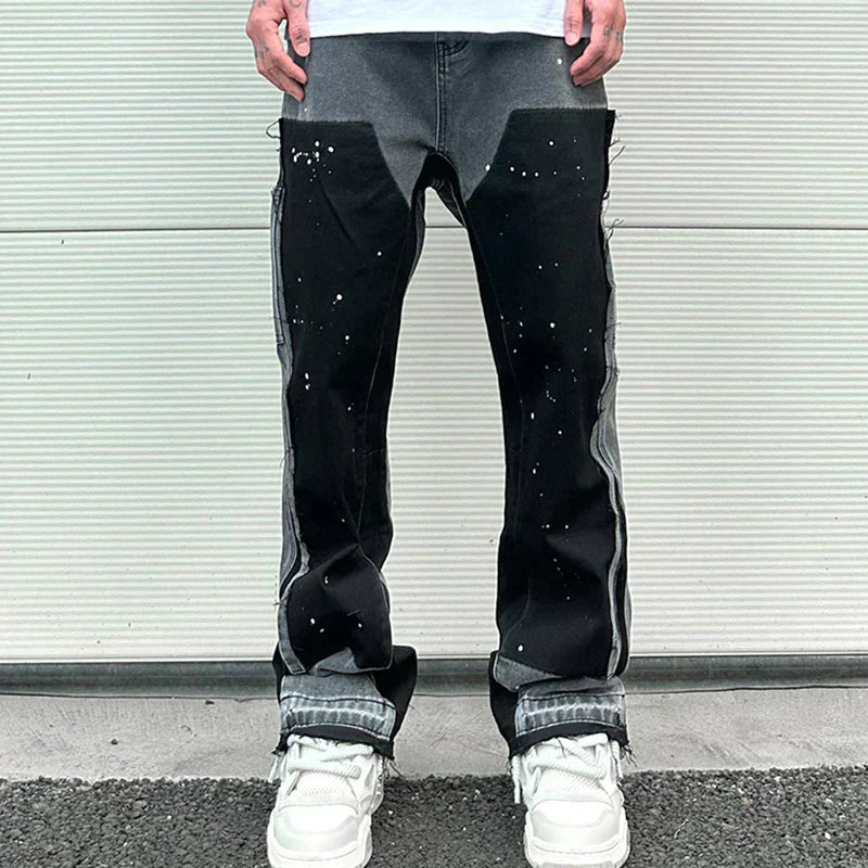 Herren Jeans Ausgestellte Passform Hochwertiger Denim Modernes Design 2
