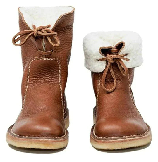 Damen Stiefel Wasserdicht Fleece mit Weichem Wollfutter 6