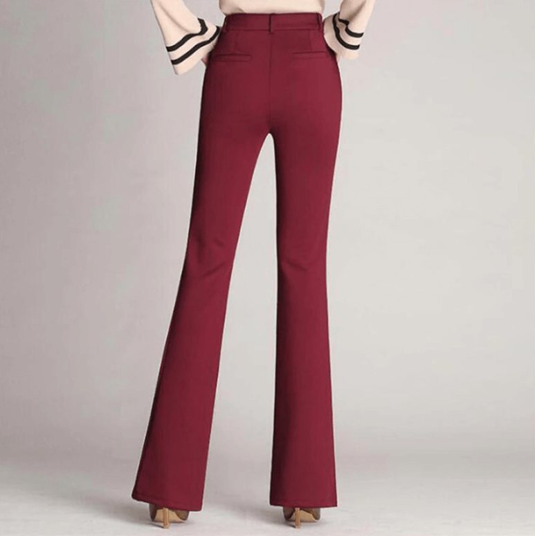 Schlanke Highwaist Schlaghosen