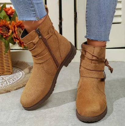 Variant image for Damen Knöchelstiefel Eleganter Leder Stil für Jeden Anlass-17