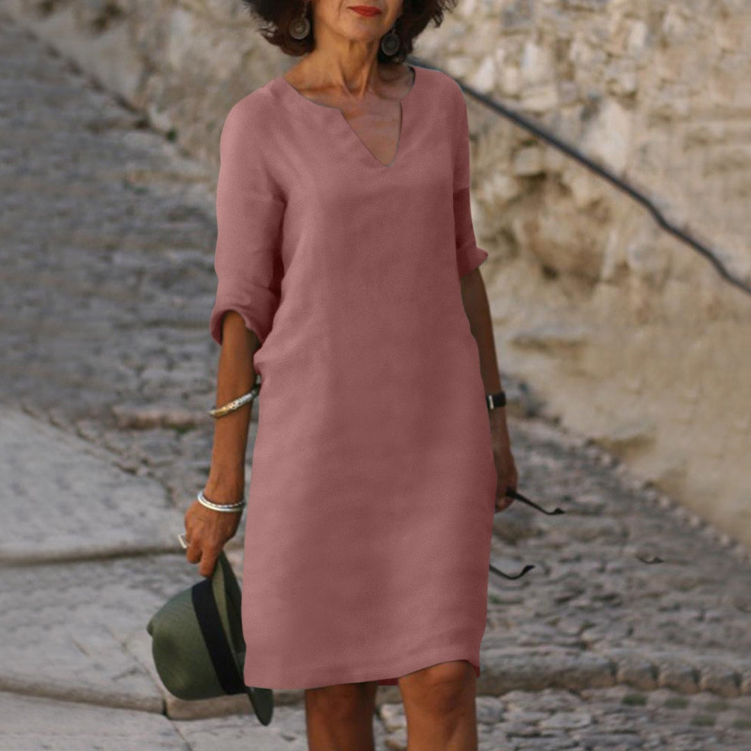 Damen Kleid Elegantes Design Leichtes Atmungsaktives Material-6