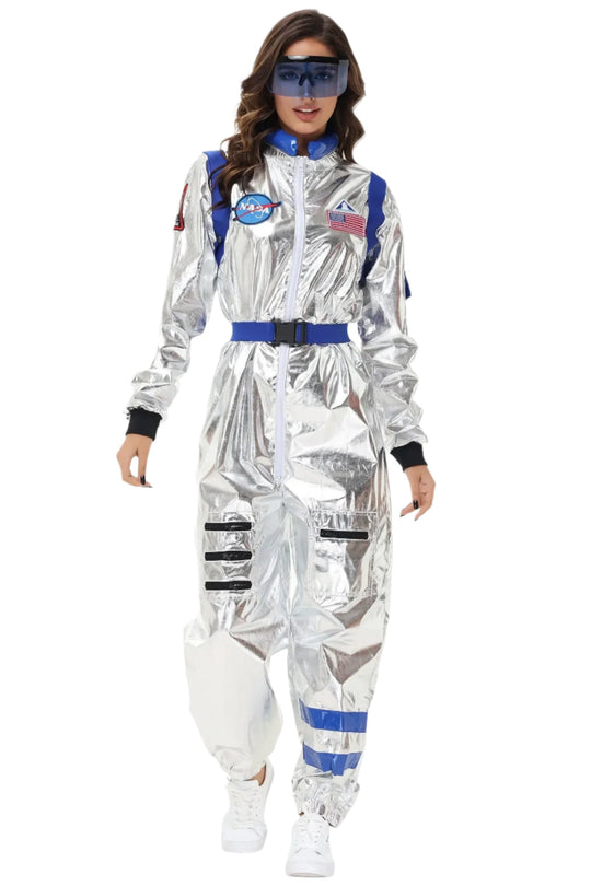Silbernes Astronauten Kostüm für Männer und Frauen 0