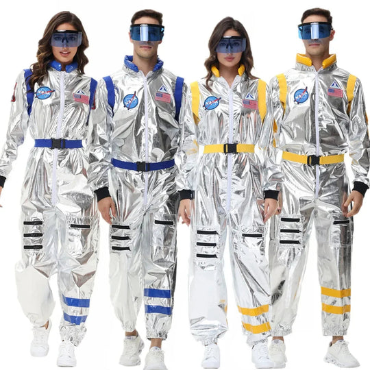 Silbernes Astronauten Kostüm für Männer und Frauen 1