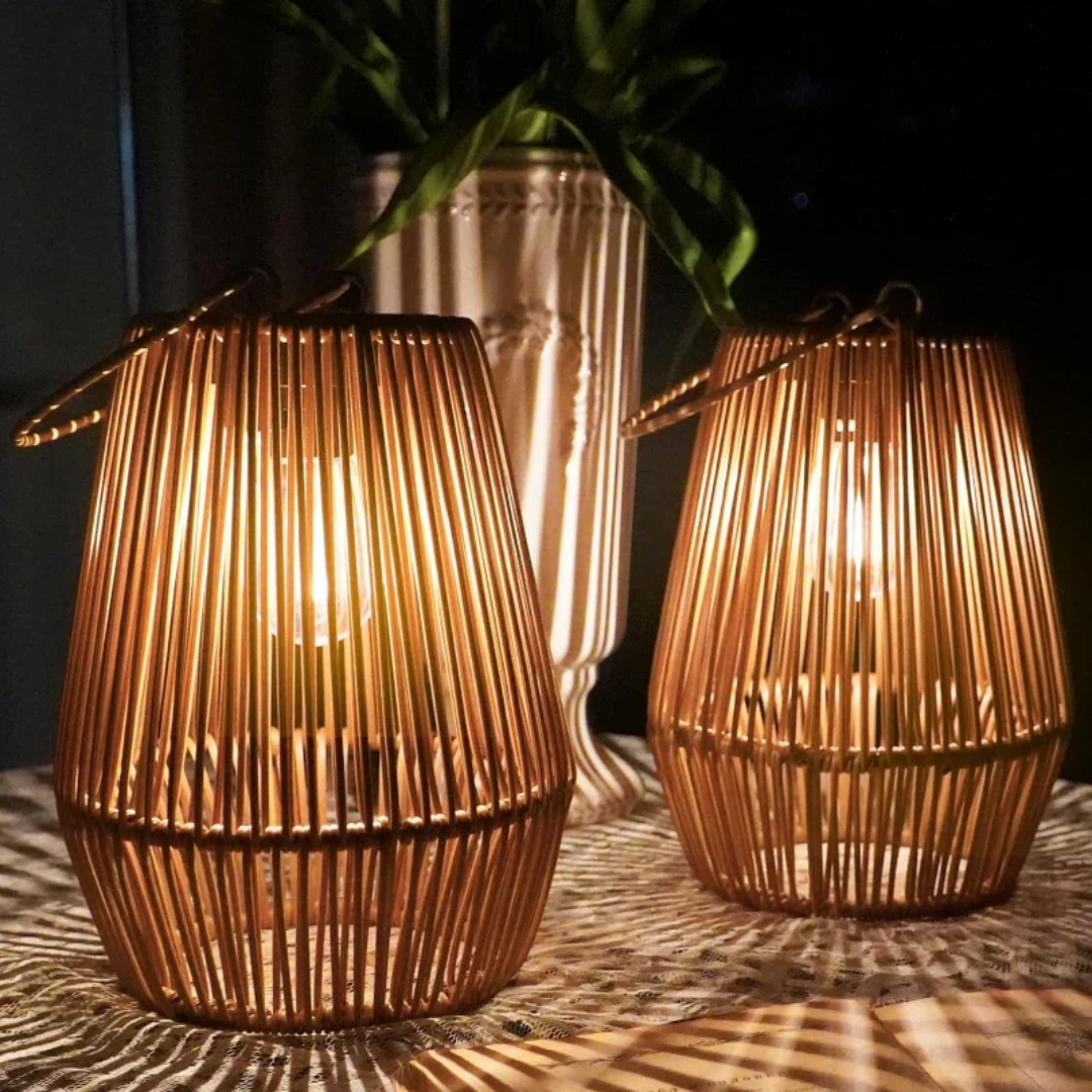 Solar Gartenlampe Handgewebt - Wetterfeste Solar Gartenleuchte für Außenbereich 7