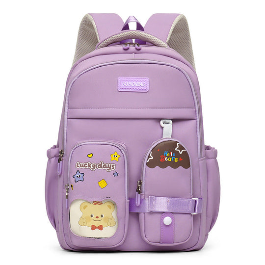 Studentenrucksack mit niedlicher Illustration für Damen und Herren 1