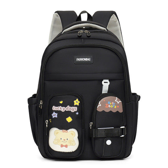 Studentenrucksack mit niedlicher Illustration für Damen und Herren 2