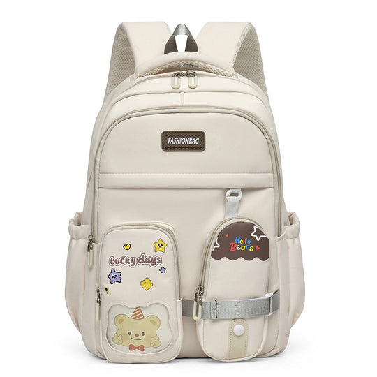 Studentenrucksack mit niedlicher Illustration für Damen und Herren 3