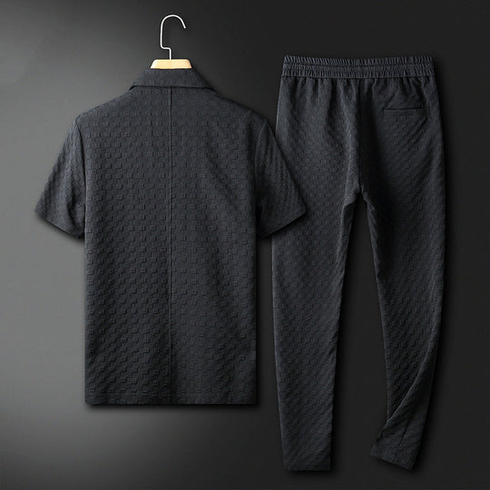 Herren Kostüm Zweiteilig Modern Geometrisches Muster Polyester 2