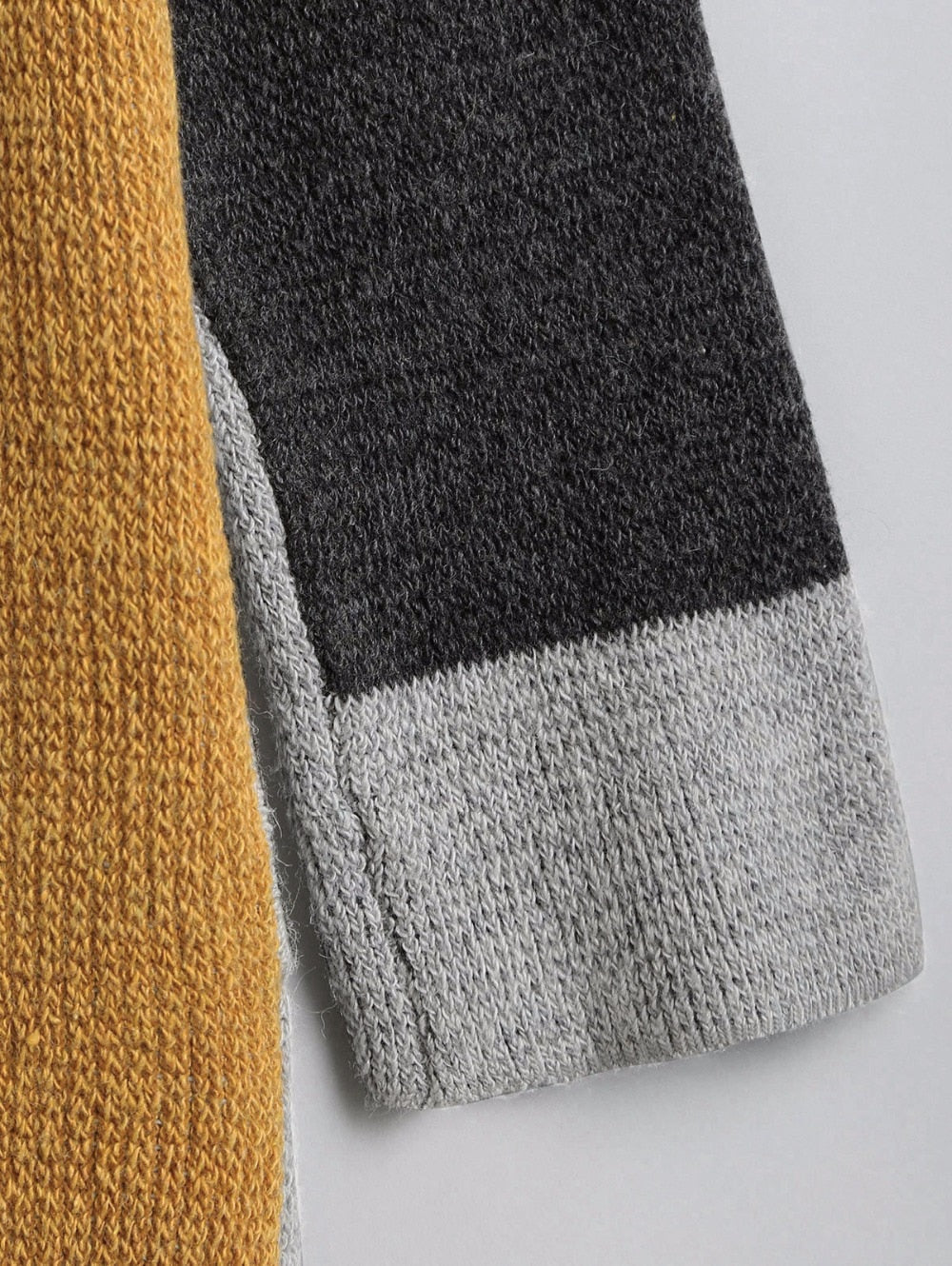 Tasche Kontrast Lose Strickjacke