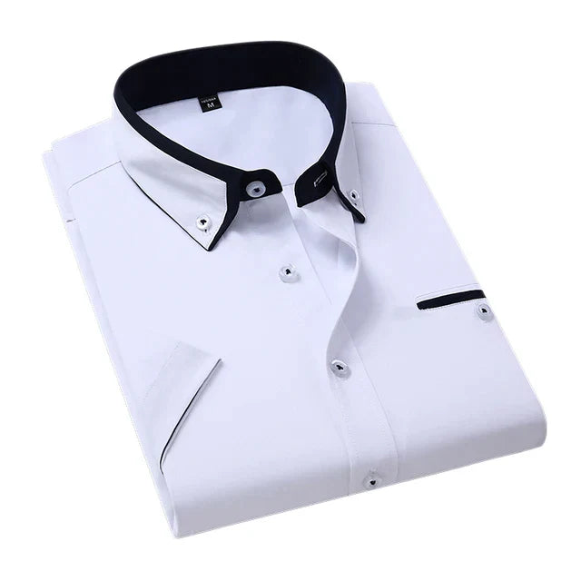 Variant image for Herren Kurzarmhemd Klassischer Stil Baumwolle Polyester-43