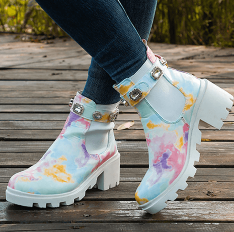 Tie Dye-Stiefeletten