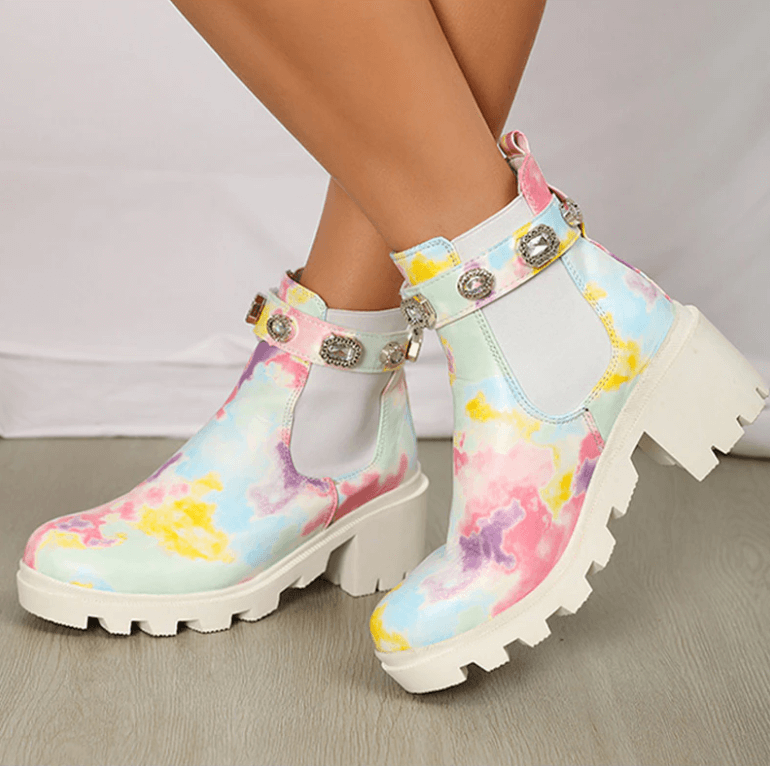 Tie Dye-Stiefeletten