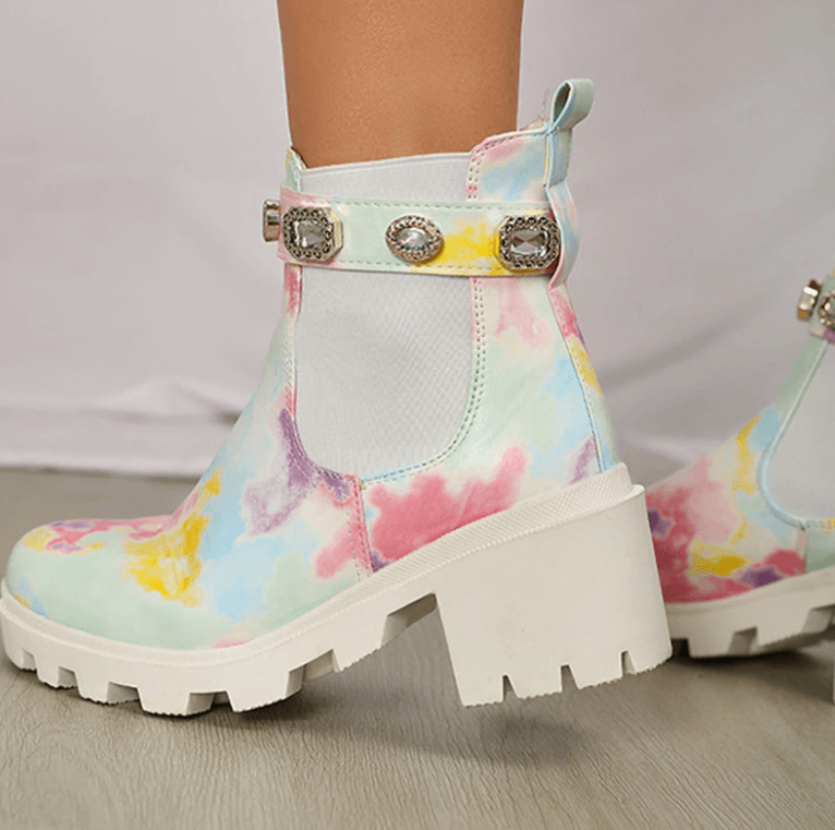 Tie Dye-Stiefeletten