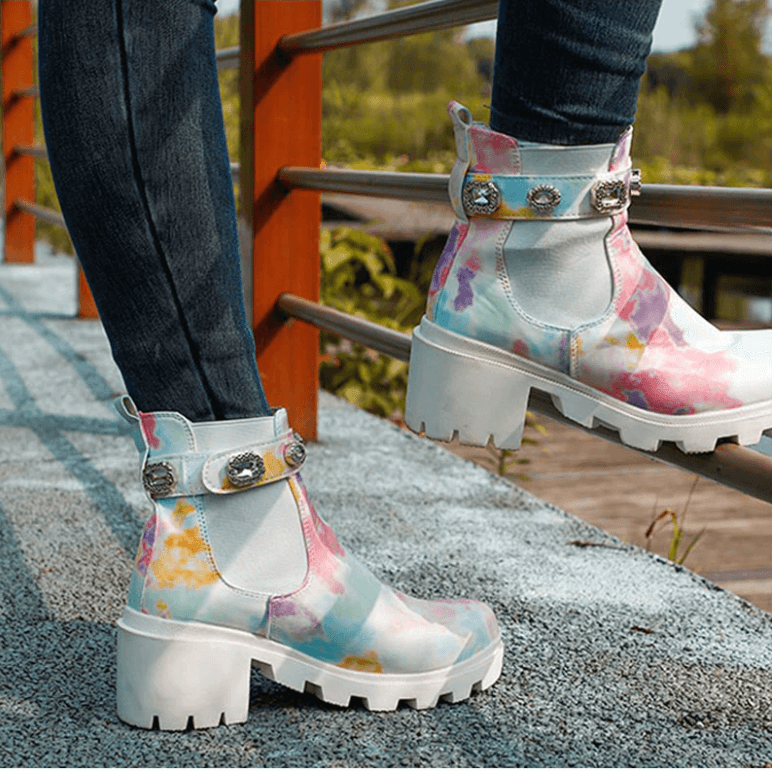 Tie Dye-Stiefeletten