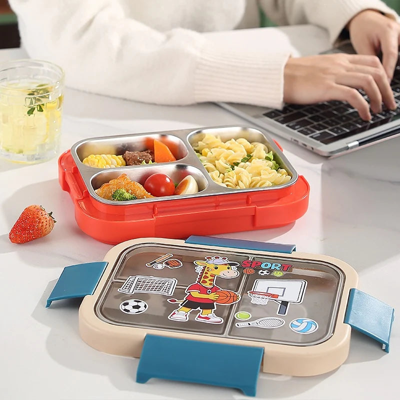 Unisex Bento-Lunchbox mit Sportmotiven und mehreren Fächern 2