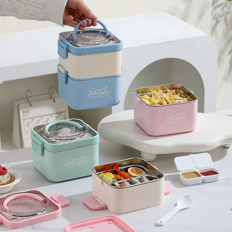 Unisex Lunchbox mit mehreren Fächern und praktischem Design 1