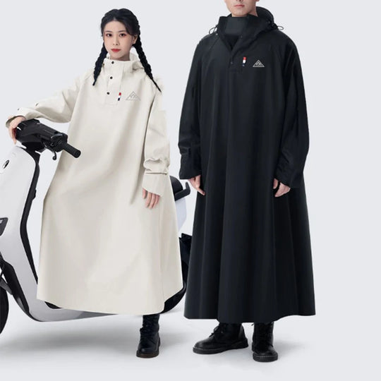 Unisex Regenmantel Lang Oxford Gewebe Wasserdicht mit Kapuze 1