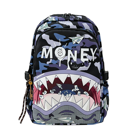 Unisex Rucksack Cartoon Hai Motiv Verspielt 3