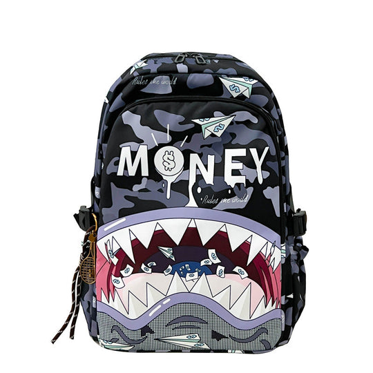 Unisex Rucksack Cartoon Hai Motiv Verspielt 4