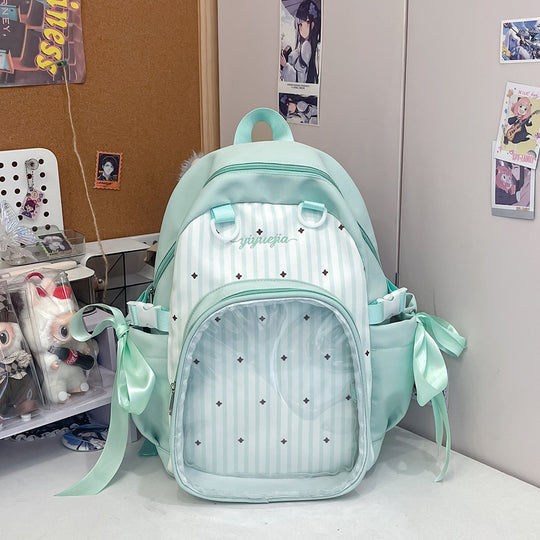 Unisex Rucksack Transparent Gestreift Modern 2