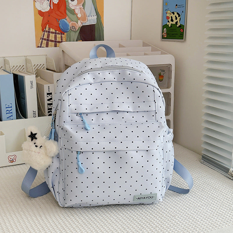Unisex Rucksack mit Polka-Dot-Muster Verspielt 2