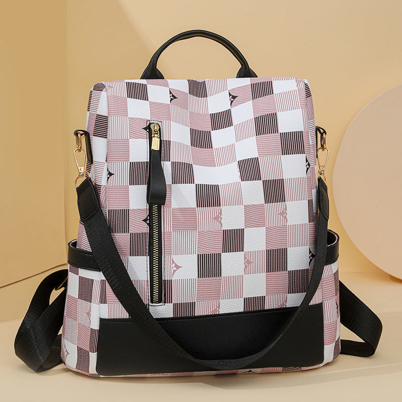 Unisex Rucksack mit Schachbrettmuster Modernes Design 2
