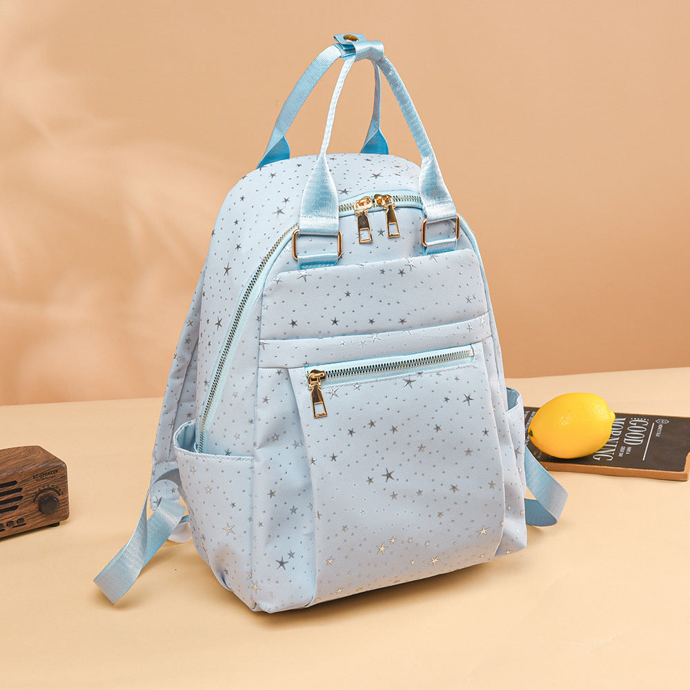 Unisex Rucksack mit Sternenmuster für Schule und Freizeit 0