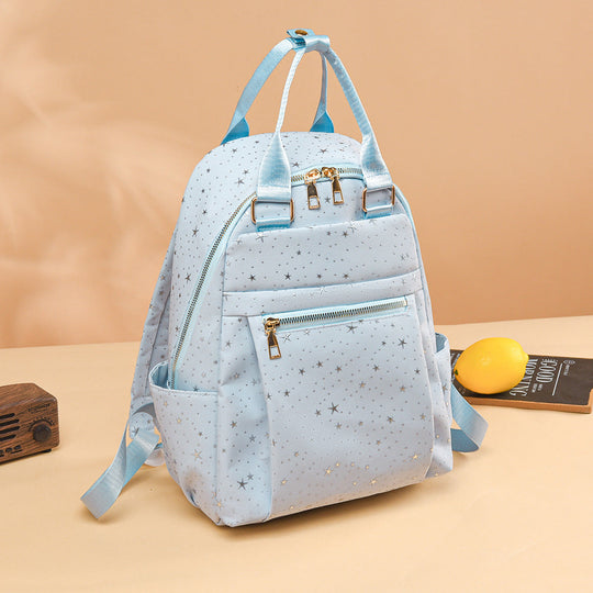 Unisex Rucksack mit Sternenmuster für Schule und Freizeit 0