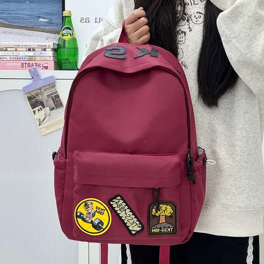 Unisex Rucksack mit besticktem Patch und modernem Design 1