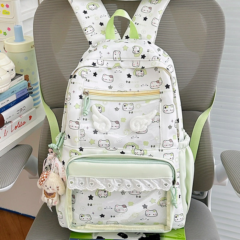 Unisex Rucksack mit verspieltem Cartoon-Motiv 0