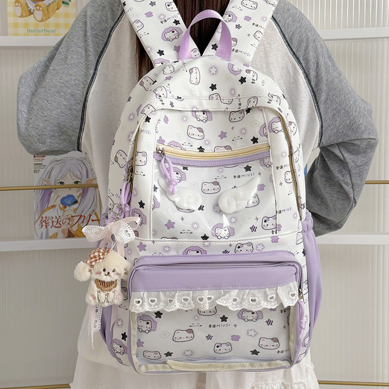 Unisex Rucksack mit verspieltem Cartoon-Motiv 2