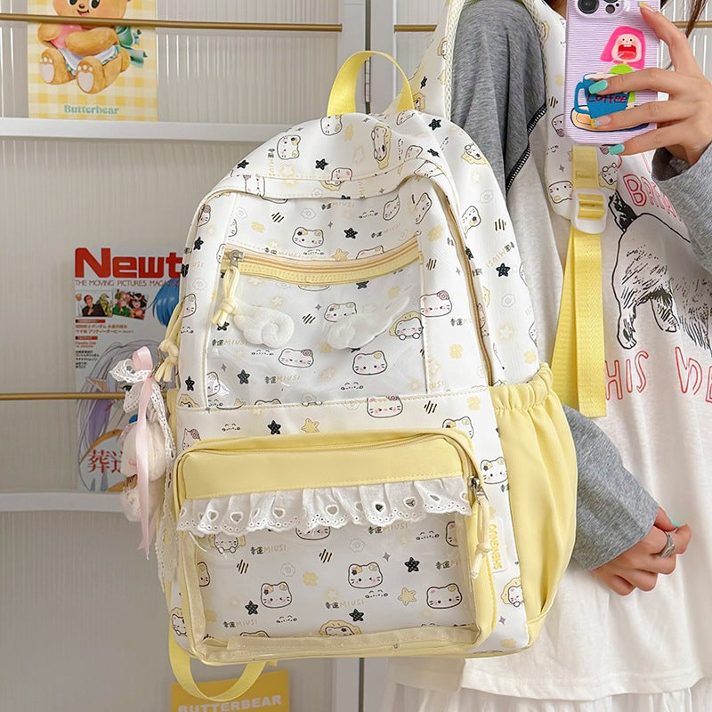 Unisex Rucksack mit verspieltem Cartoon-Motiv 3
