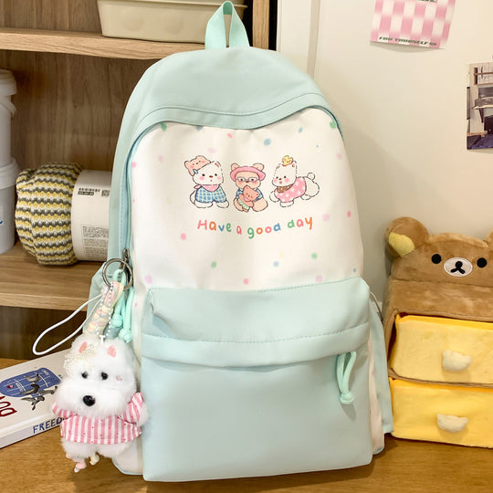 Unisex Rucksack mit verspieltem Charakter-Print 2