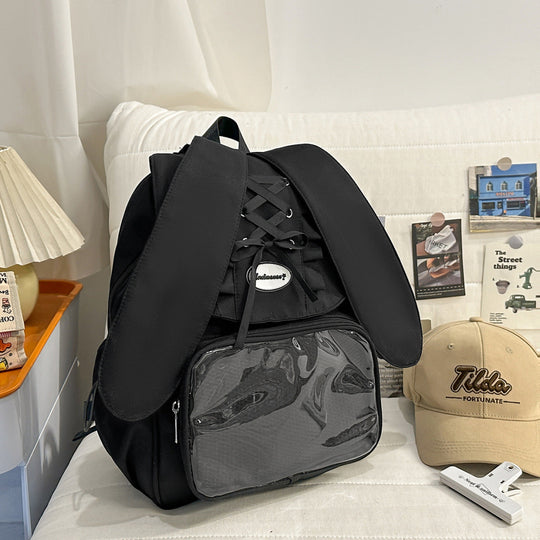 Unisex Rucksack mit verspieltem Hasenohren-Design 1