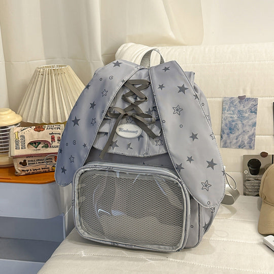 Unisex Rucksack mit verspieltem Hasenohren-Design 2