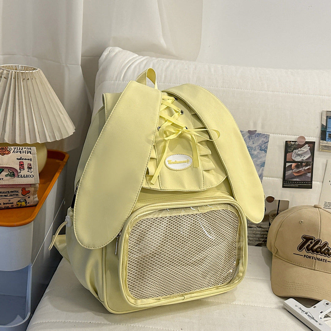 Unisex Rucksack mit verspieltem Hasenohren-Design 5
