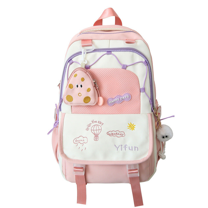 Unisex Rucksack mit verspielter Stickerei 0