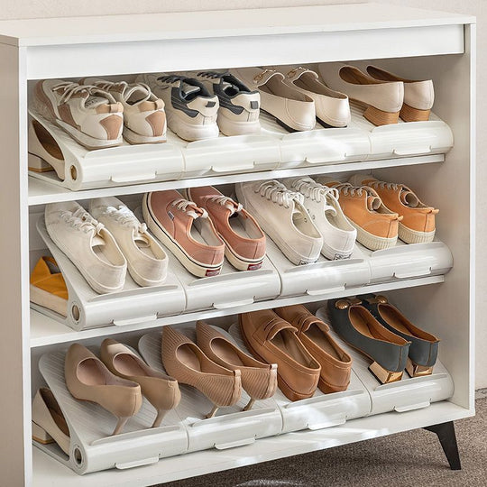 Unisex Schuh-Organizer Tabletts Modular Stapelbar Platzsparend 3