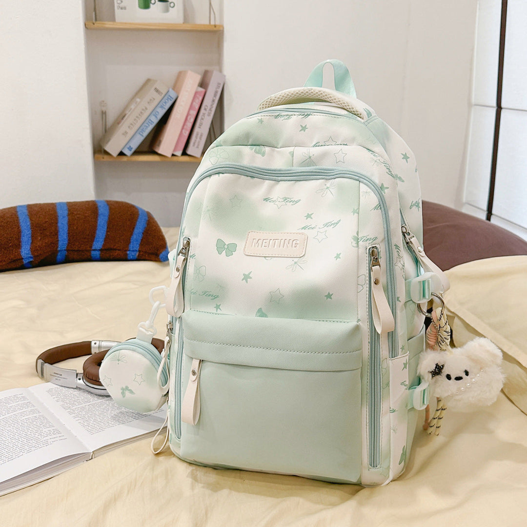 Unisex Schulrucksack mit verspieltem Muster 2