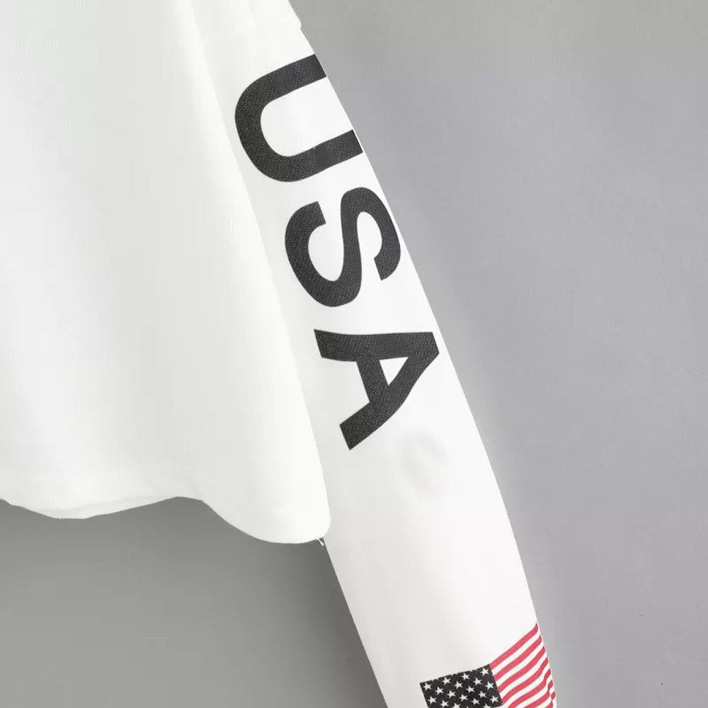 Usa Crop Pullover