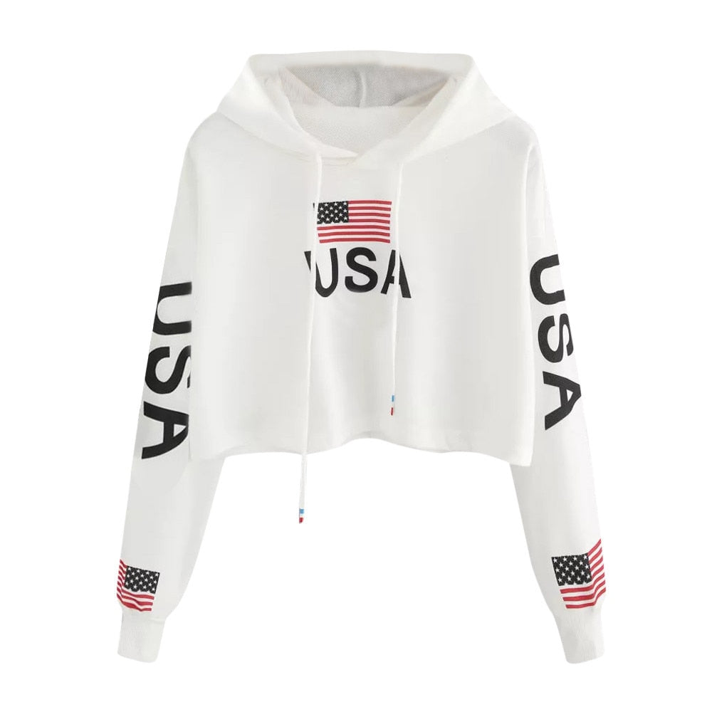 Usa Crop Pullover
