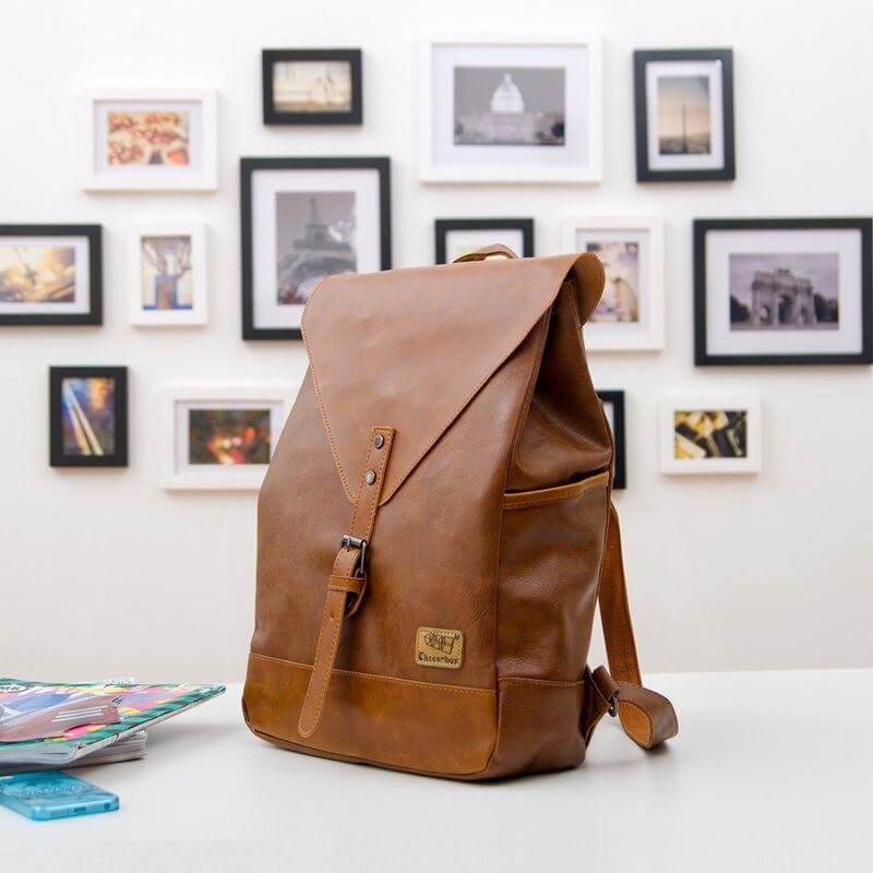 Vintage Kunstleder-Rucksack