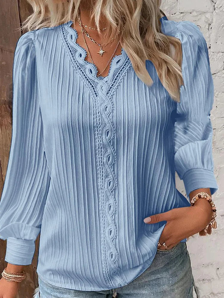 Damenbluse Elegante Baumwolle für Festliche Anlässe 1