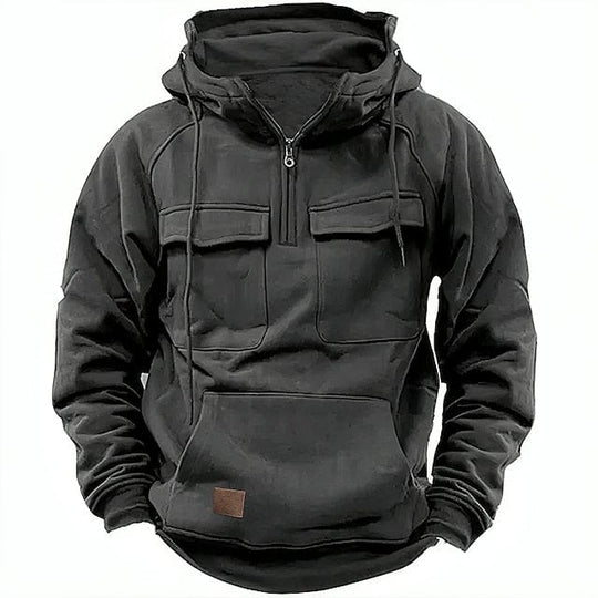 Variant image for Herren Hoodie Winter Stil Baumwolle Bequeme Passform Kängurutasche-1
